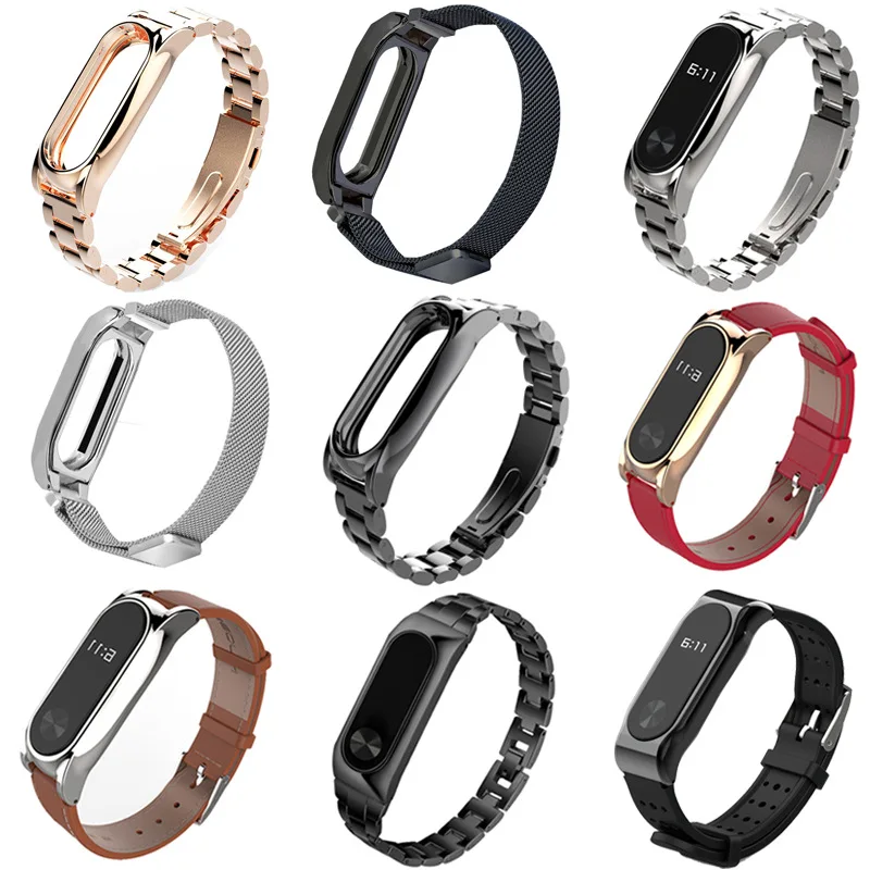 Спортивный ремешок для часов Xiaomi Band 2 из нержавеющей стали замены браслета Mi 3 |
