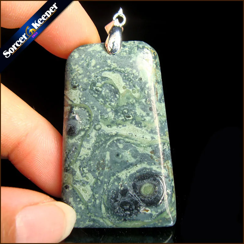 

Fashion Real Men's Pendant Green old KAMBABA Natural Stone Beads For Jewelry Making DIY Polar Jades Necklace Material QS895