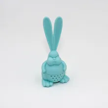 Creative silicone rabbit tea bag Big ear rabbit filter tea infuser silicone loose leaf tea filter