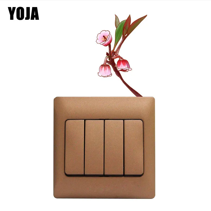 Pack 5 Pegatinas Para Interruptores - Motivos Plantas Y Flores, De PVC, Fáciles De Poner Y Quitar, Decoración Para Pared