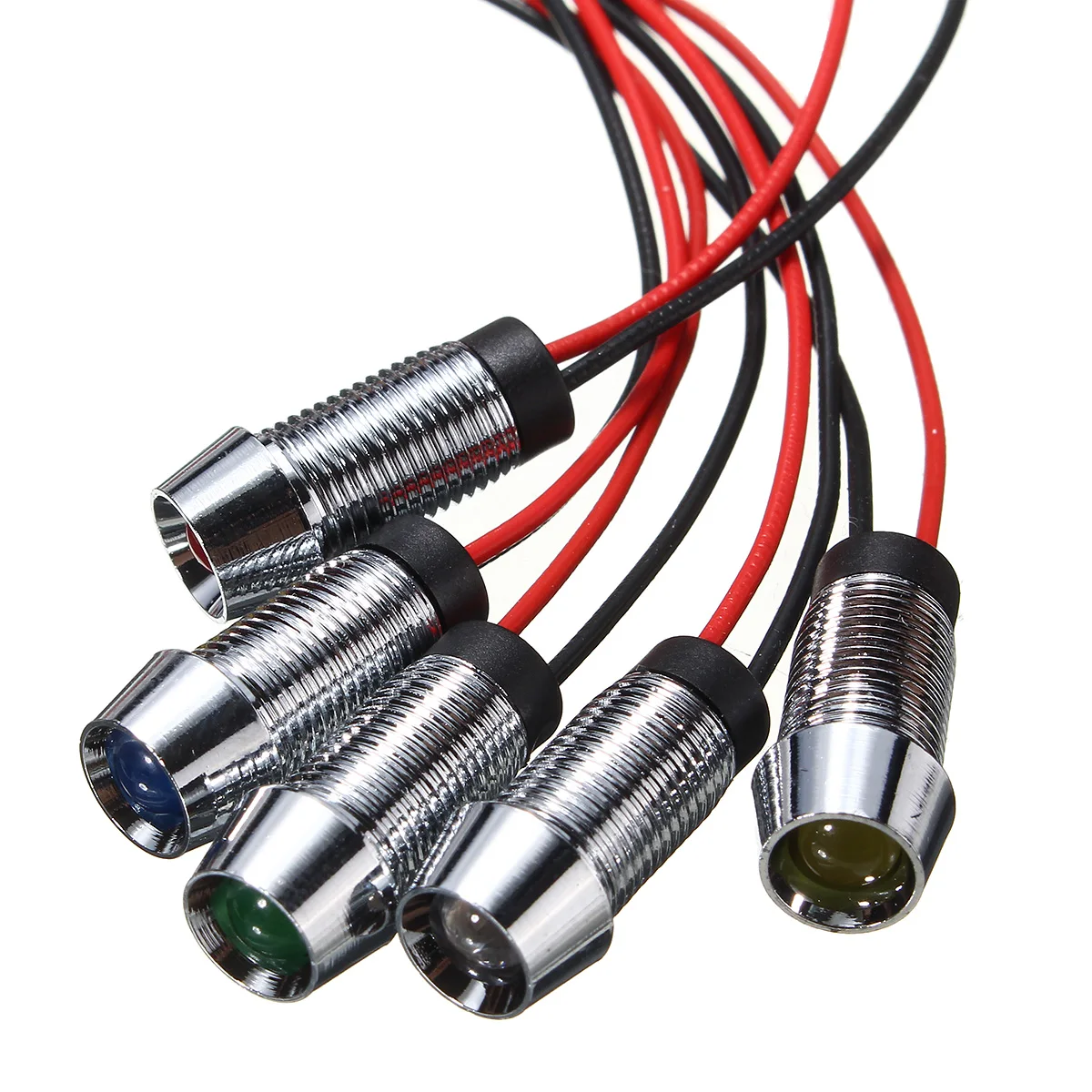 Smuxi 8mm Led Panel Indicator Warning Light 12v Instrument