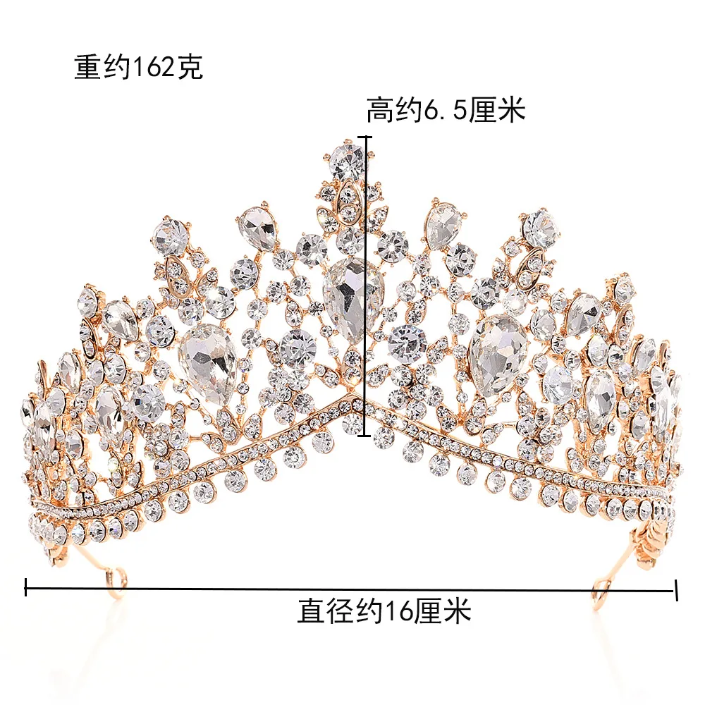 DIEZI барокко роскошный золотой цвет цветок корона диадемы для женщин Кристалл Стразы Диадемы для девочек невесты свадебные украшения для волос