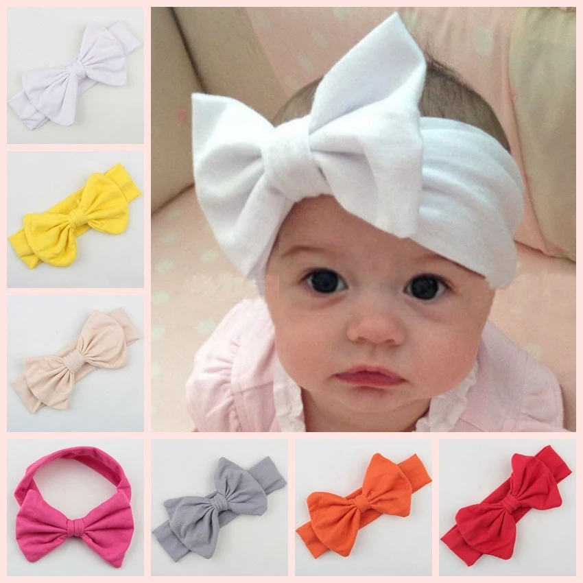 baby accessories box Yundfly Cotton Elastic Newborn Headband Bowknot Hair Band Children Infant Headwraps Bandeau Bebe crochet baby accessories