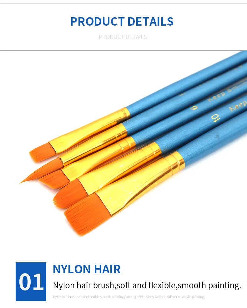 Pincel de Pintura Lidar com Escova de Arte Pincel de Pintura a Óleo Detalhe Conjunto Profissional Sintético Curto Suprimentos a Óleo Aquarela 50 Pçs Mod. 200265 10 profissional sintético curto lidar com escova de