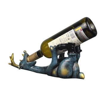 

Europe Resin Wine Rack Craft Ornament Deer Wine Holder Elk Storageshelf Figurine Kitchen Bar Cabinet Decor Home Accessories Gift
