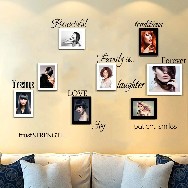 Diy Photo Name Text Wall Sticker Vinyl Art Decal For Living Room Decoration Vinyl Mural Bedroom Art muursticker Diy Photo Name Text Wall Sticker Vinyl Art Decal For Living Room Decoration Vinyl Mural Bedroom Art muursticker