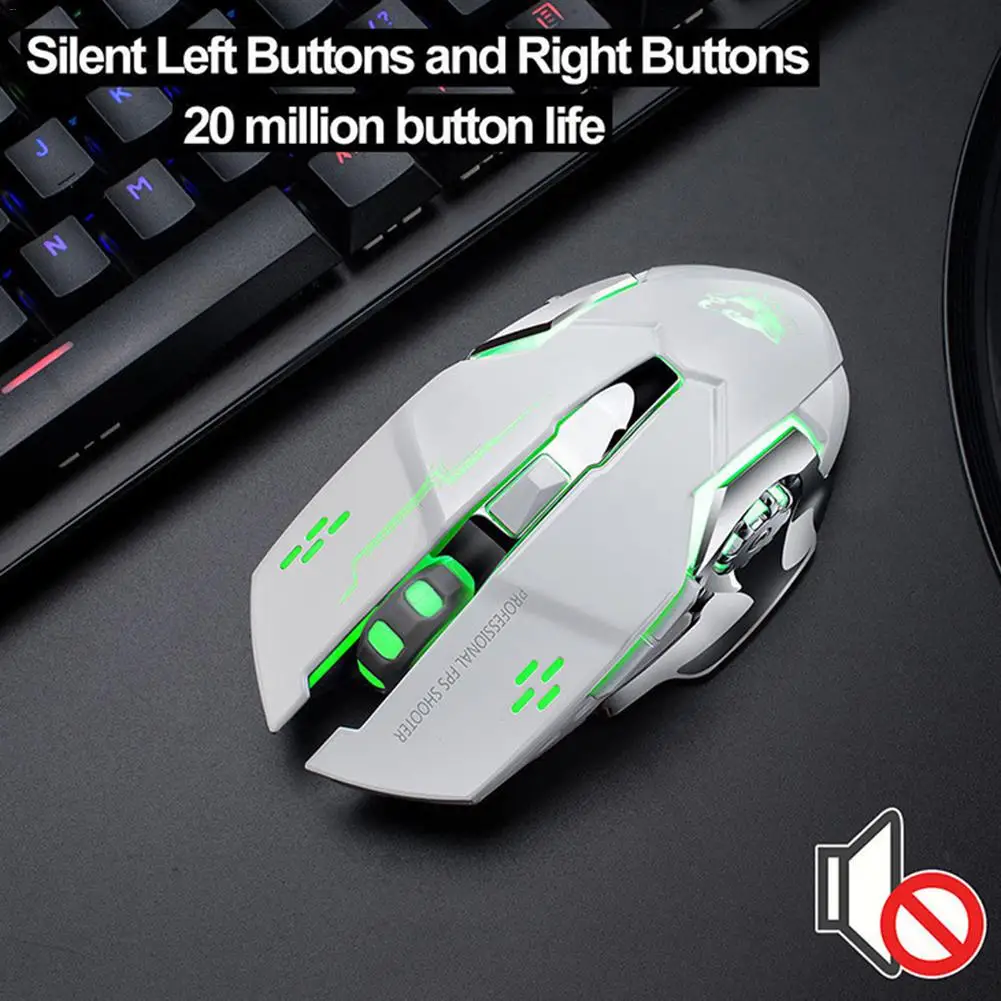 Professional Gaming Mouse Free Wolf X8 Wireless Charging Game Mouse Silent Illuminated Mechanical Mouse High-end Universal