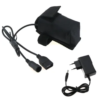 

8.4V 18650 Bike Bicycle Light Battery 2 IN 1 DC+USB Connector Rechargeable 4x18650 6400mAh Battery Pack+ Battery Charger Plug