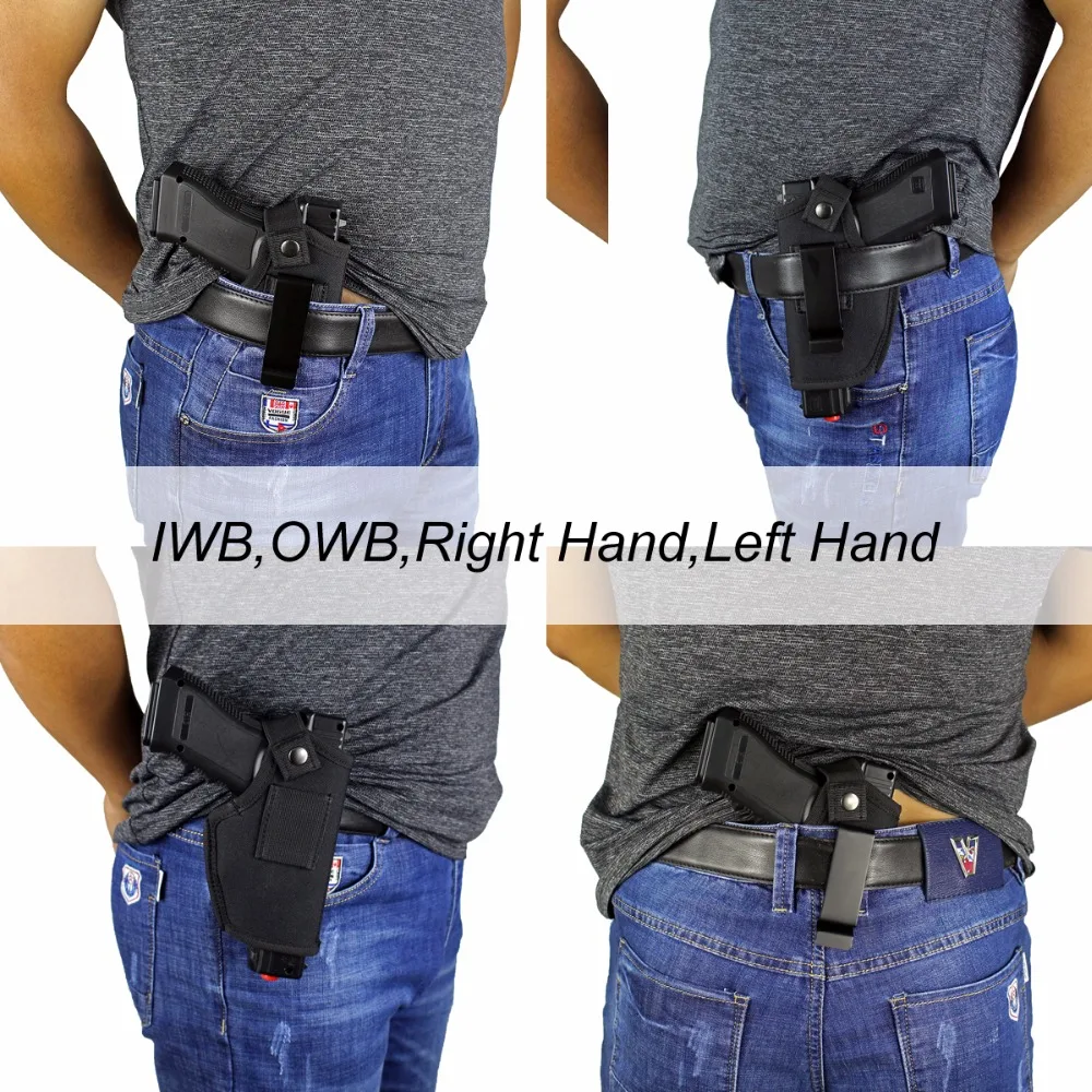 Concealed Belt Holster for Right Left Hand Draw Fits Subcompact Handguns 