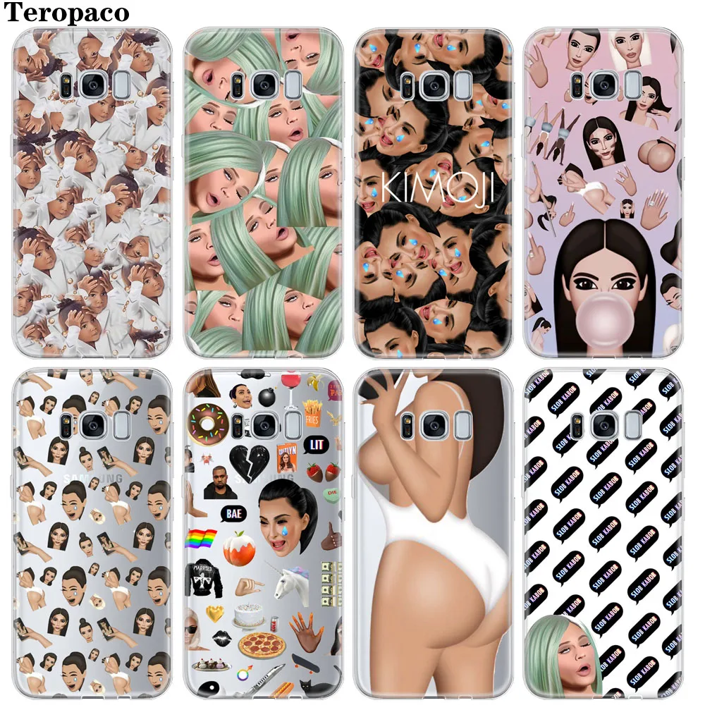 

Funny Crying Face Kim Kardashian Kimoji Kanye Soft Case Cover Shell For Samsung Galaxy S6 S7 Edge S8 S9 Plus A8 Plus 2018 Note8