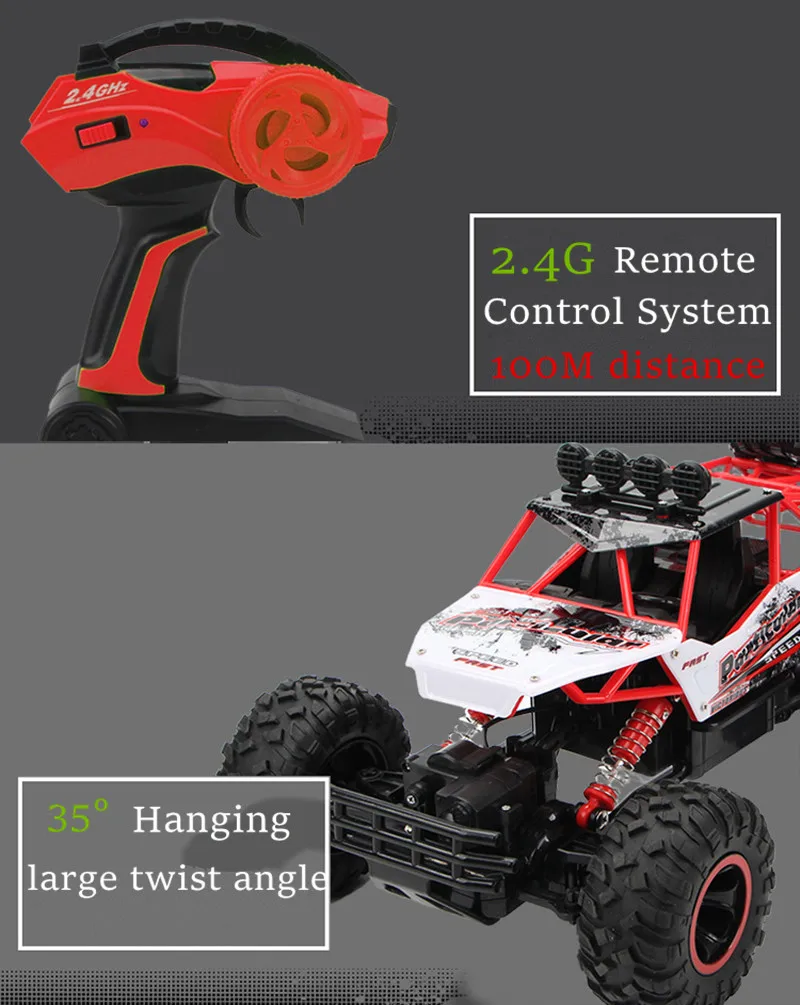 IPiggy RC 4WD альпинистский автомобиль 4x4 двойные двигатели привод Bigfoot автомобиль пульт дистанционного управления модель внедорожника игрушки для детей подарок