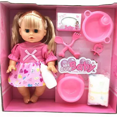 32 см полностью виниловая силиконовая кукла реборн девочка мигающие глаза питьевая вода моча говорящая кукла игрушки для детей подарок bebes reborn - Цвет: A