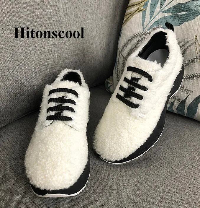 Zapatillas Hyoma Lindo Antideslizante Lana Moda Invierno Mujeres Tobillo 2019 Plataforma La Piel Casual As Deporte Cálido Picture De Botas Zapato qWI7Ovw1