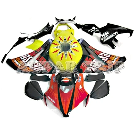 Yellow Black Red Fairings for Honda CBR1000RR 2008 2009 2010 2011 08 09 10 11 Autocycle Hulls ABS Plastic Injection Covers - Цвет: As Picture shown