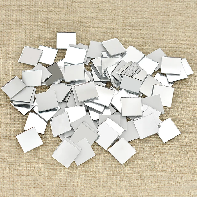 100pcs of Shell Mosaic Tiles Shape ,Glass Mirror Pieces for DIY Crafts Home  Decoration,Mirror Embellishments - AliExpress