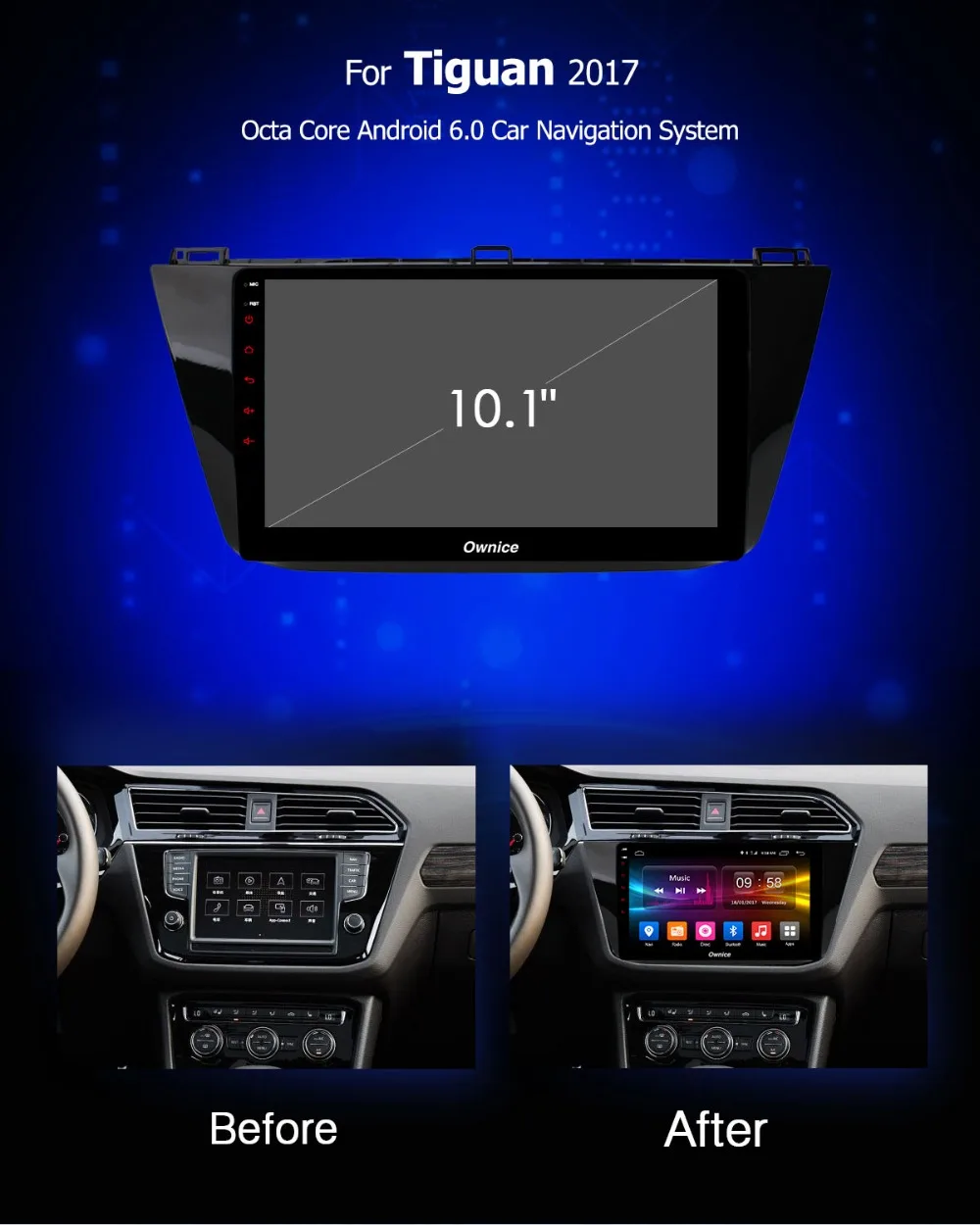 Clearance 10.1" IPS 4G RAM+32G ROM Android 9.0 octa 8 core Car DVD GPS Navigation Radio for Volkswagen VW Tiguan 2017 Car Play DSP CarPlay 2