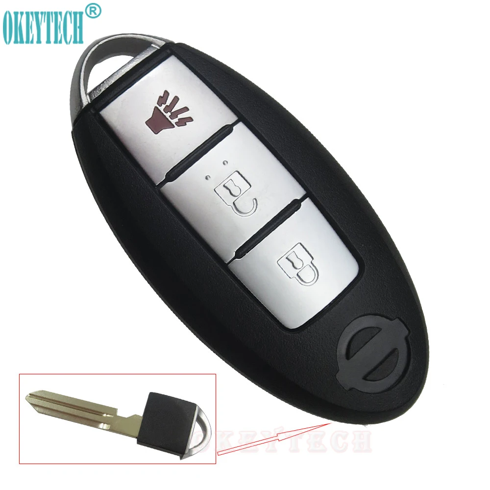 OkeyTech Car Styling 3 Buttons Remote Key For Nissan Altima Maxima Sylphy Tiida Qashqai Livina Sunny Free Shipping