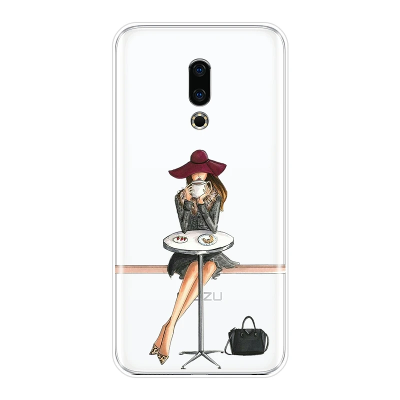 Чехол для телефона Coffee Girl Drink Heart Meizu U10 U20 Pro 6 7 Plus Мягкая силиконовая задняя крышка