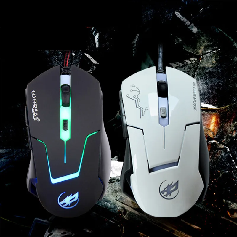 Профессиональный Проводная Игровая Мышь 2.4 Г LED Оптическая USB Компьютера Gamer Мыши