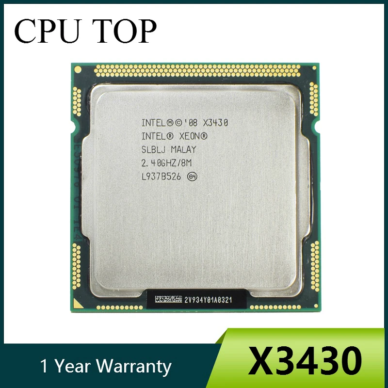 cpu for gaming pc Intel Xeon X3430 Quad Core 2.4GHz LGA 1156 8M Cache 95W Desktop CPU amd processor