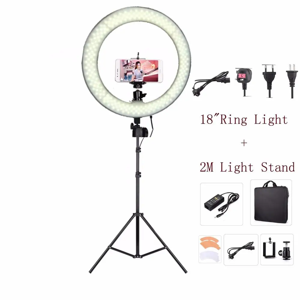 

EACHSHOT 18" Ring Light Illumination LED Lamp Photography Camera Phone Video Photo Selfie Light for DSLR Camera Smartphones