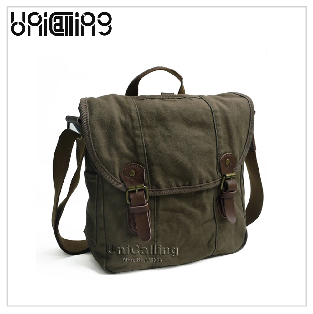 

Brand Canvas Messenger Bags,100% cotton high quality guarantee vintage canvas tote messenger bag military casual cross body bag