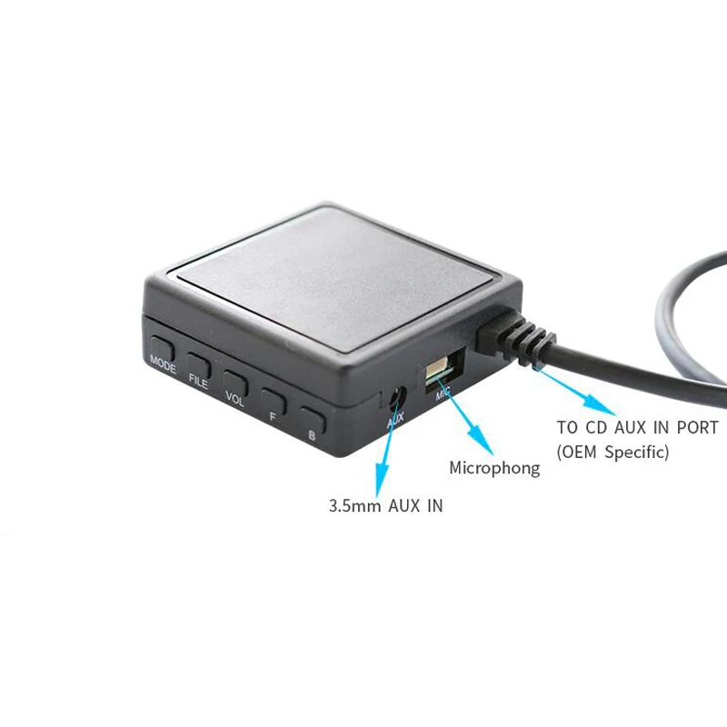 Biurlink 2019 автомобильный Радио Bluetooth микрофон аудио медиа AUX адаптер Поддержка TF USB флэш-накопитель для Renault Clio Megane