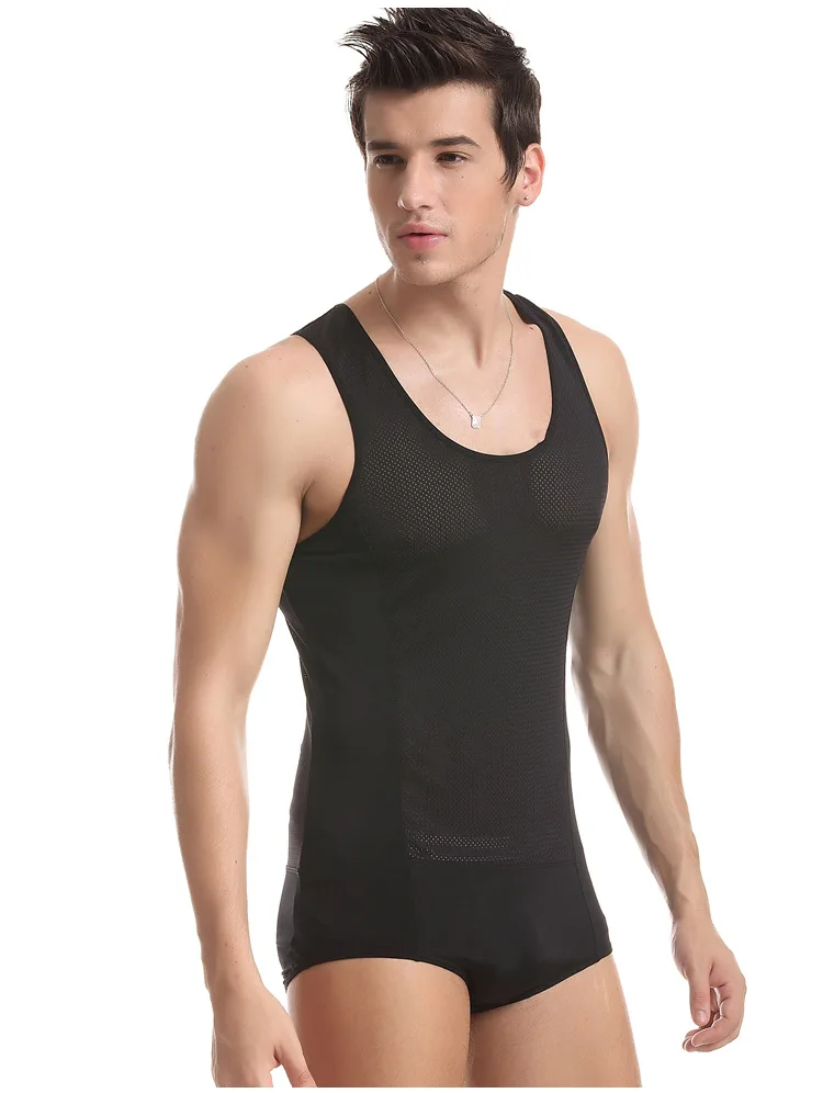High quality brand Howe Ray vest Men's sexy conjoined mesh vest jersey