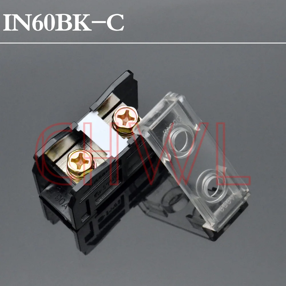 2pcs/lot IN60BK-C Fixed Terminal Block 600V 90A 1P European Type Screw Barrier COPPER FREE SHIPPING | Обустройство дома
