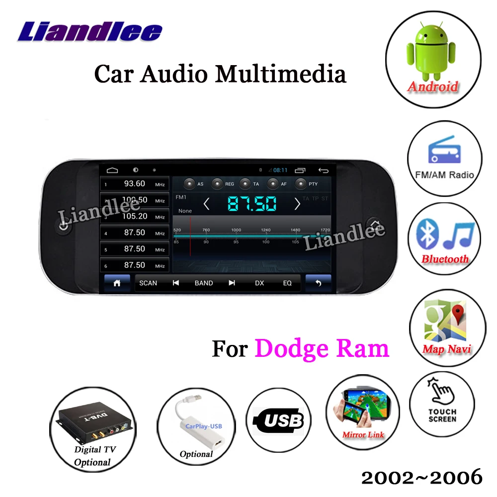 Clearance Liandlee Car Android System For Dodge Ram 2001~2005 Radio Stereo Carplay Wifi BT TV GPS Navi MAP Navigation HD Screen Multimedia 2