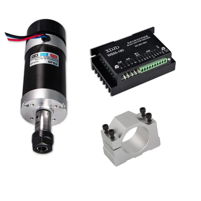 Spindle-driver-clamp ER11 бесщеточный 400 Вт постоянного тока шпиндель ЧПУ фрезерный станок 55 мм зажим шаговый двигатель драйвер Источник питания 3,175 мм инструменты - Цвет: Spindle-driver-clamp