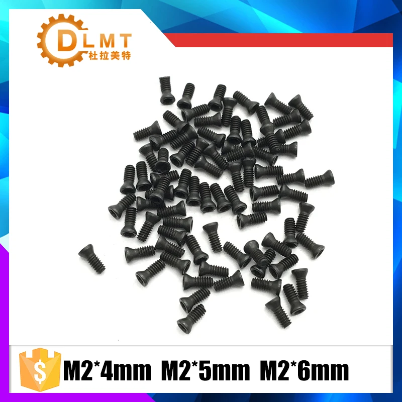

M2*4mm M2*5mm M2*6mm 50Pcs Insert Torx Screw for Replaces Carbide Inserts CNC Lathe Tool
