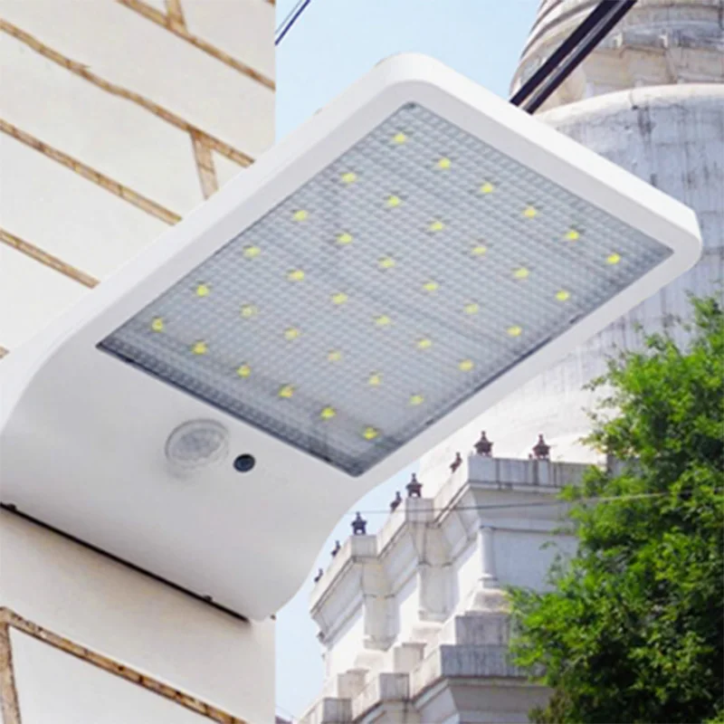 

2018 LEDMO 36 LED Wall Light 6V 3.2W Modern Ultra-thin Solar Sensor Outdoor Lighting, Waterproof Courtyard IP65 Lamp.