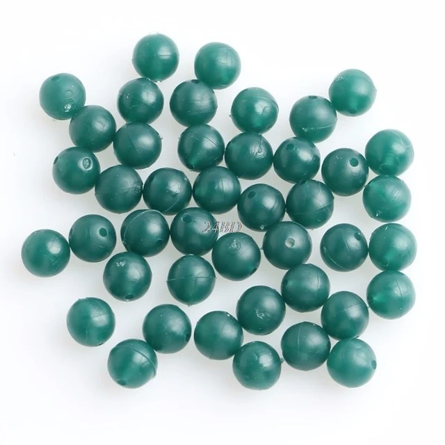 50pcs 8mm Carp Fishing Rubber Shock Beads Terminal End Tackle Stop