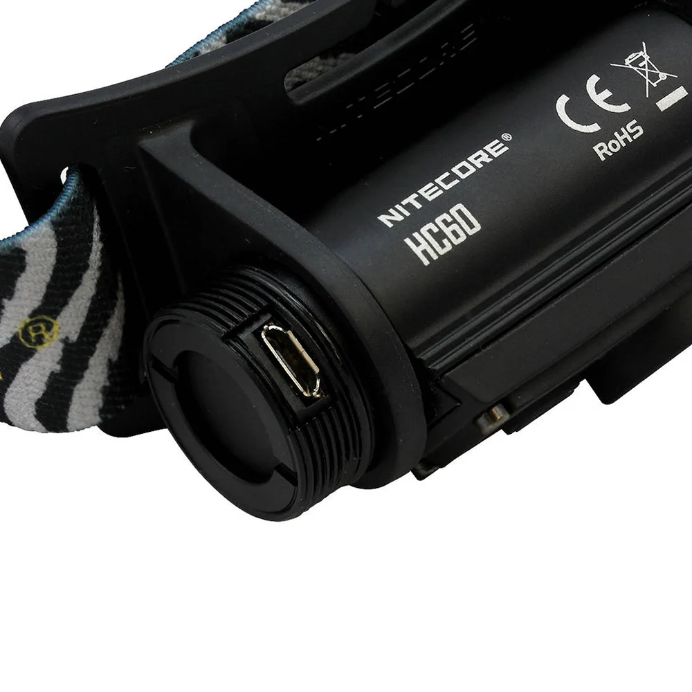 NITECORE HC60 HC60W USB Перезаряжаемый налобный фонарь CREE XM-L2 U2 1000 люменов для кемпинга+ 3400 мАч 18650 аккумулятор