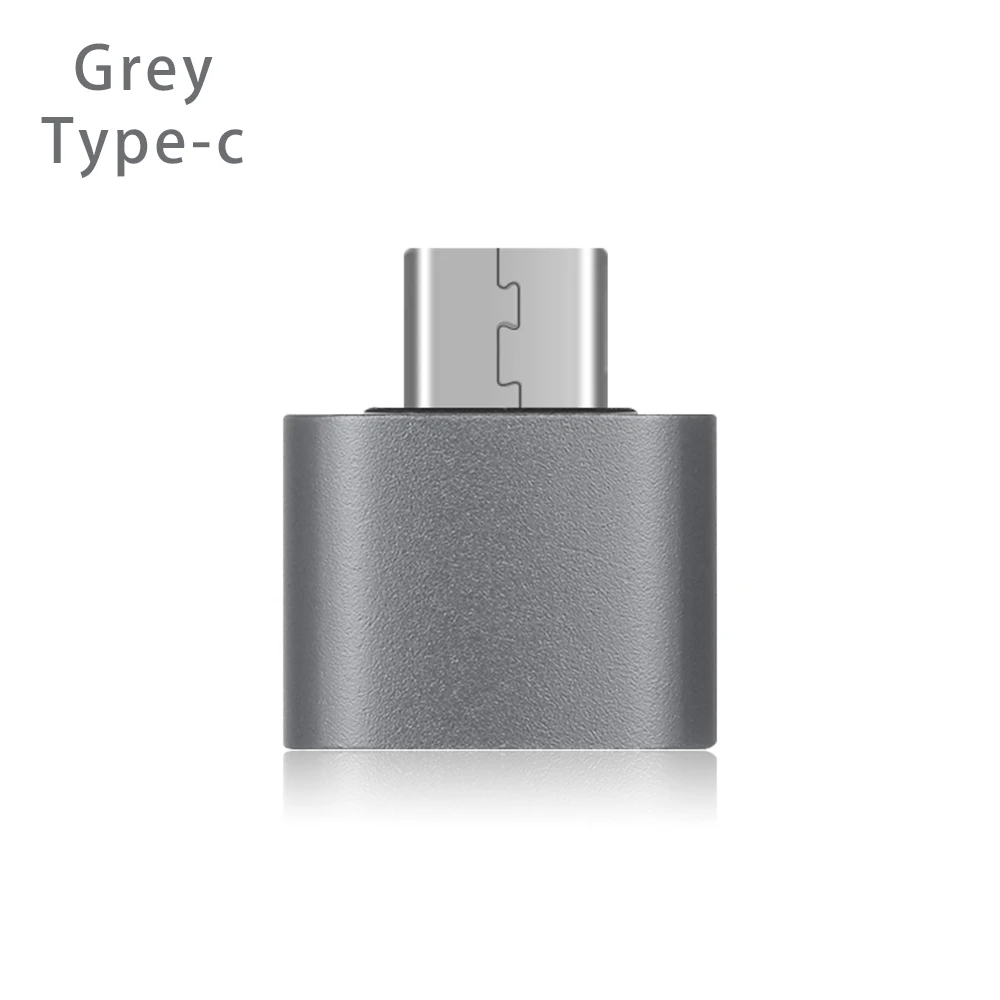 2 шт. мини металлический штекер для женщин USB-C 3,1 type C для USB 3,0 адаптер конвертера OTG для Android type C OTG адаптер домашние адаптеры - Цвет: grey