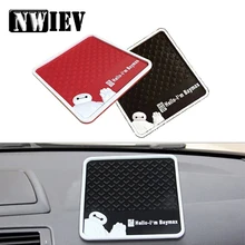 NWIEV 1X Автомобильный baymax нескользящий Силиконовый Коврик Для Suzuki Vitara Swift Opel Insignia hyundai I30 IX35 Nissan Juke Subaru аксессуары