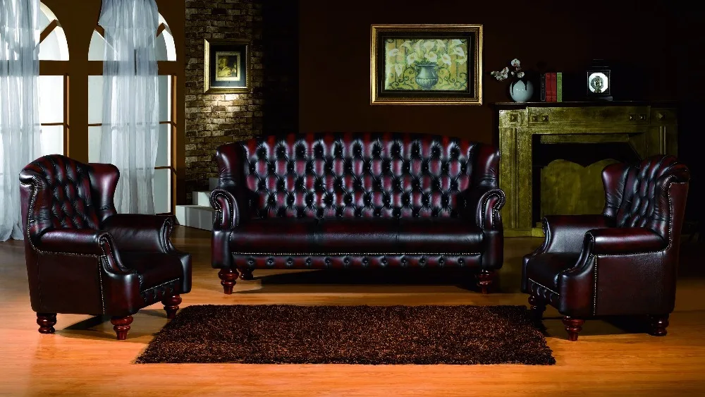 2015 leisure sofa chesterfield sofa new style modern sofa genuine ...