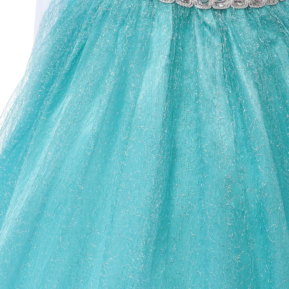 Girls Princess Elsa Dress up Costme with Diamond (9)