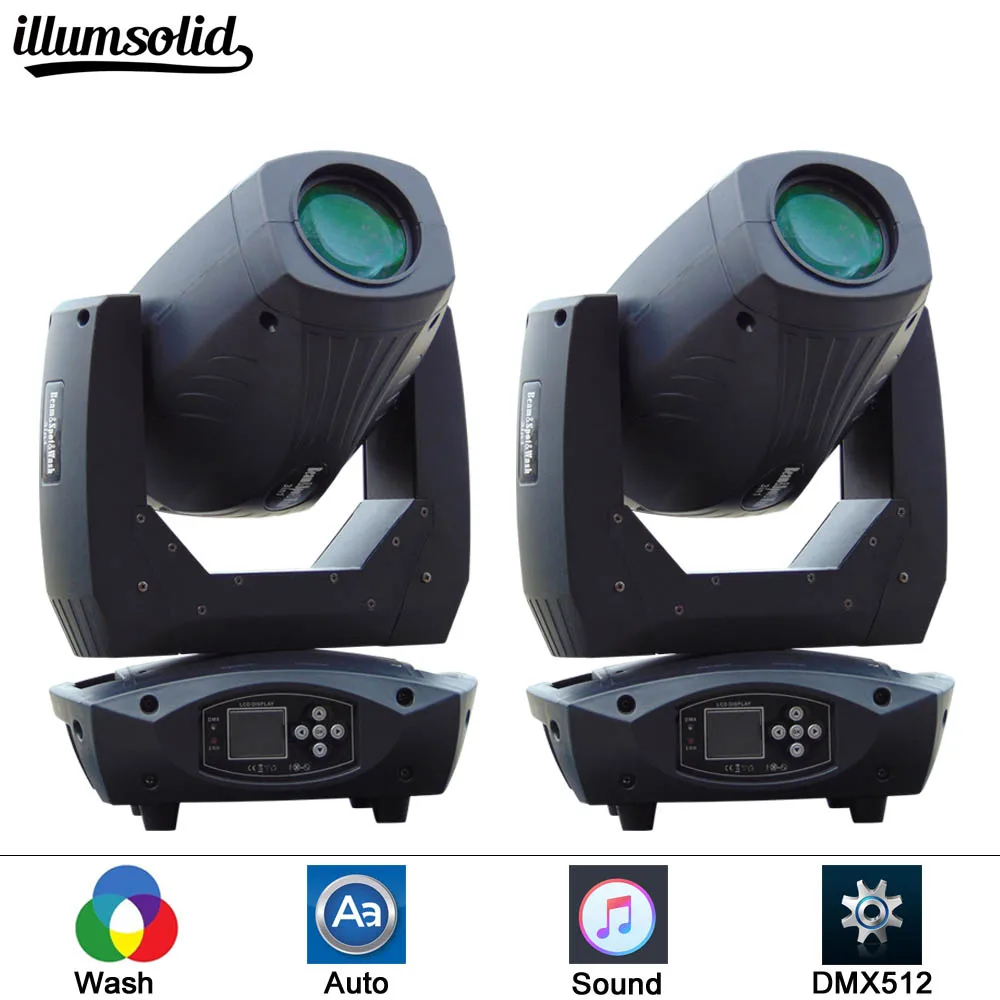 

2Pcs/lot DJ Disco 200W White led beam wash gobo color fog zoom Stage Lighting effect Lamp Christmas KTV Music Party Light