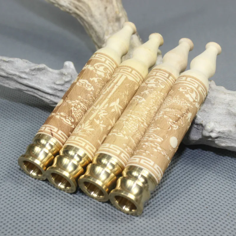 

Mini Reusable Cigarette filters Type with Pan Cypress Wooden Handle and Replacement Metal Beak For Smoking Anti-scald