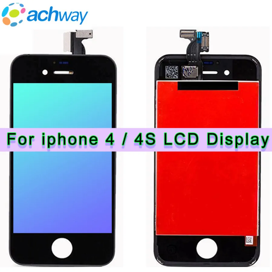 Для 4s iphone 4 ЖК дисплей дигитайзер сборка сенсорный экран Запасные части