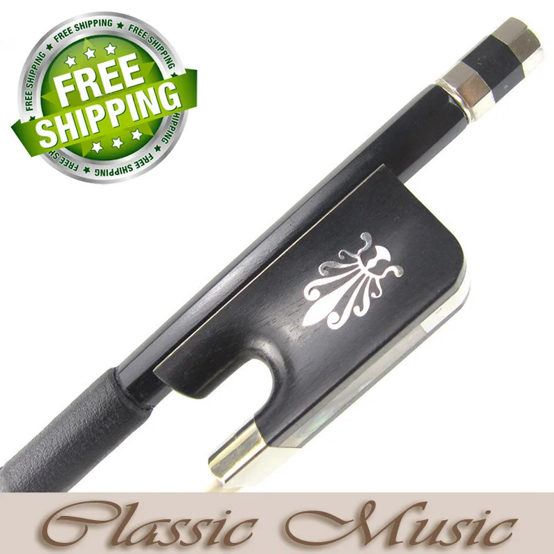 

Carbon Fibre Cello Bow with Phoenix Inlaid Ebony Frog (4/4), Good Mongolian Horse Hair.