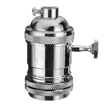 Старинный держатель лампы E27 основание лампы фурнитура блеск алюминиевый держатель лампы Промышленные Ретро подвесные свет