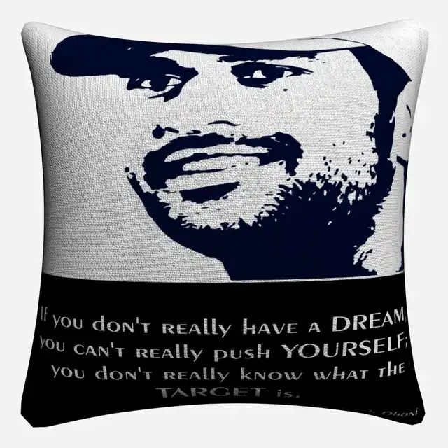 Famous Person Motivation Quote Decorative Linen Cushion Cover 45x45cm
