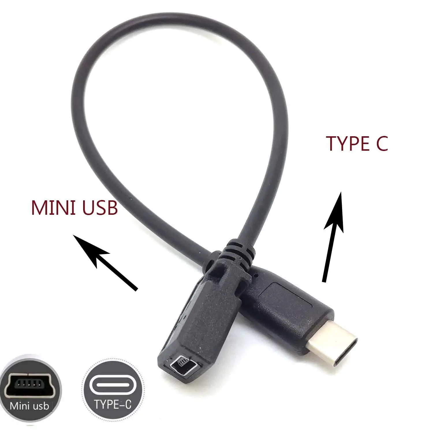 نوع C USB 3.1 الذكور إلى 5pin البسيطة USB الإناث كابل شحن ونقل بيانات تزامني سلك مهايئ