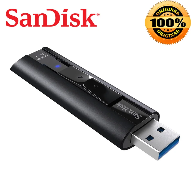 Двойной Флеш-накопитель SanDisk EXTREME PRO USB 3,1 твердотельный накопитель флэш-памяти 128 ГБ 256 супер быстрый твердотельный производительность USB флэш-накопитель объемом до 420 МБ/с