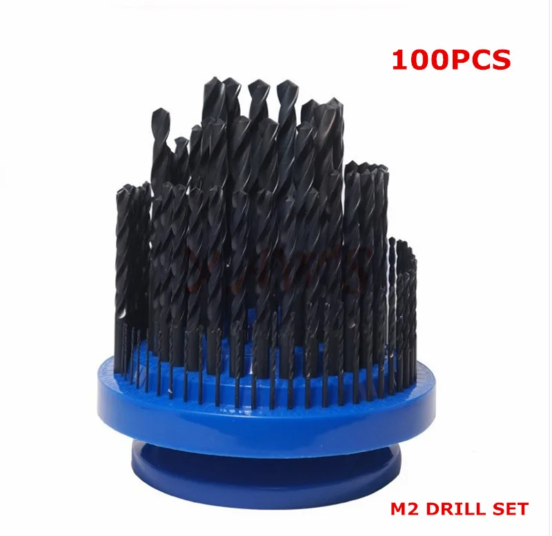 Набор сверл из стали нержавеющей и других материалов 100 шт.|twist drill bit set|drill settwist |