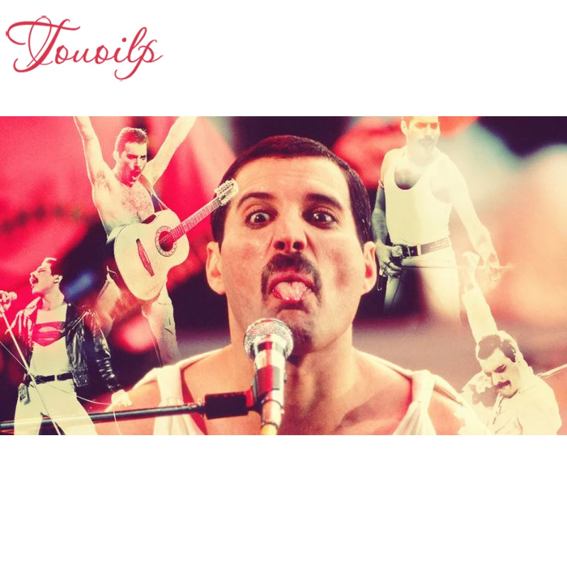 Алмазная 5D картина TOUOILP singer Freddie Mercury полноразмерная/круглая вышивка крестиком