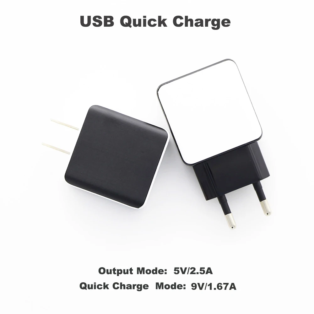 USB Wall Charging Adapter Fast Charger Universal Mobile Phone for iPhone Xiaomi Samsung Tablet Travel Adapter 5V 2.5A 9V 1.5A